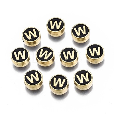 Alloy Enamel Beads ENAM-N052-006-02W-RS-1