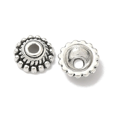 Tibetan Style Alloy Bead Caps X-LF1235Y-NF-1