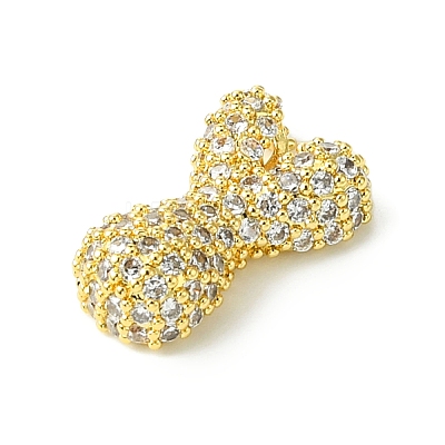 Rack Plating Brass Clear Cubic Zirconia Pendants KK-S378-01G-Y-1