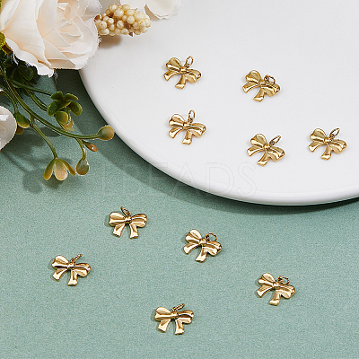10Pcs 304 Stainless Steel Charms STAS-DC0016-40-1