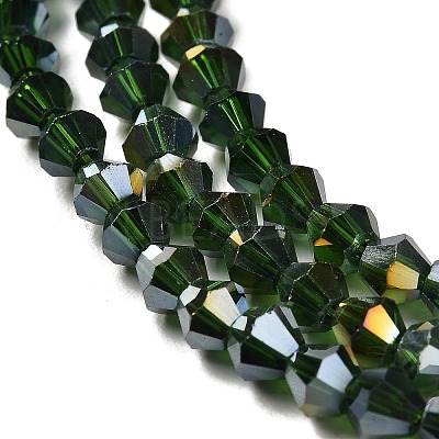 Transparent Electroplate Glass Beads Strands LS-EGLA-A039-T4mm-B25-1