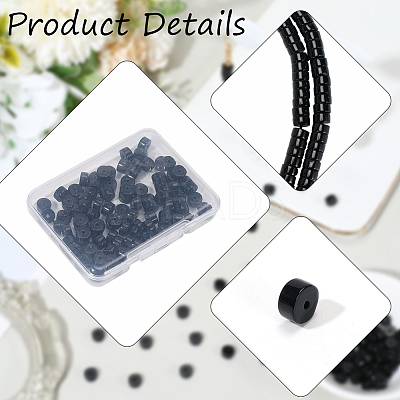 1 Strand Natural Black Onyx Beads Strands G-PA0002-32-1