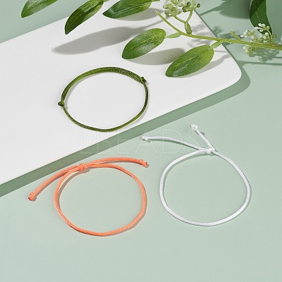 Simple Nylon Cord Bracelets Set BJEW-JB07376-03-1