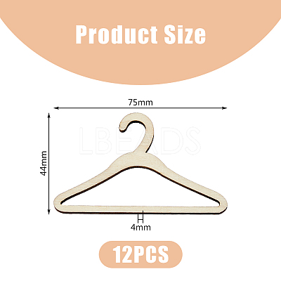 Wood Doll Clothes Hangers DOLL-WH0004-03A-1