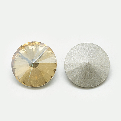 Pointed Back Glass Rhinestone Cabochons RGLA-T086-6mm-06-1