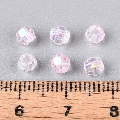 Transparent Spray Painted Glass Beads X1-EGLA-N018-4mm-11-1