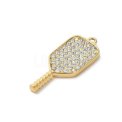 304 Stainless Steel Micro Pave Cubic Zirconia Pendants LS-STAS-C147-02B-G-1