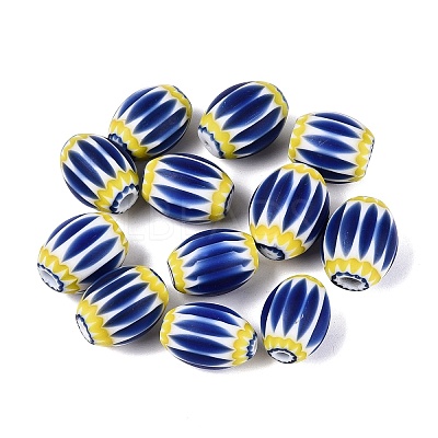 Handmade Millefiori Glass Barrel Beads LS-LA-N002-19B-1