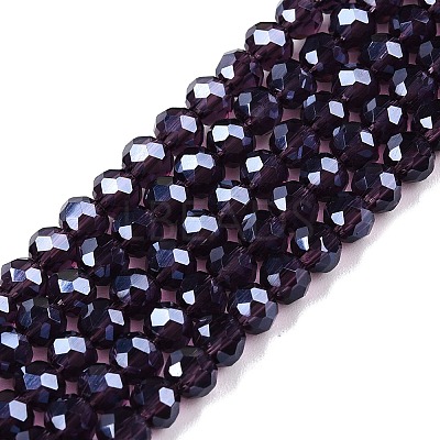 Electroplate Glass Beads Strands EGLA-A044-T4mm-A15-1