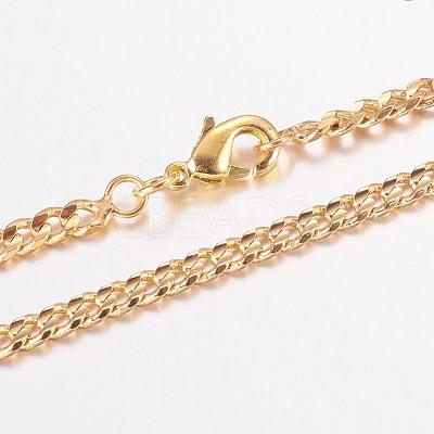 Eco-Friendly Rack Plating Brass Chain Necklaces MAK-J016-02G-A3.0-FF-1