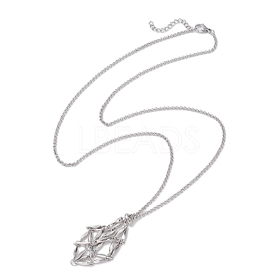 Non-Tarnish 3Pcs 3 Styles 304 Stainless Steel Macrame Pouch Necklace Makings NJEW-JN04901-02-1