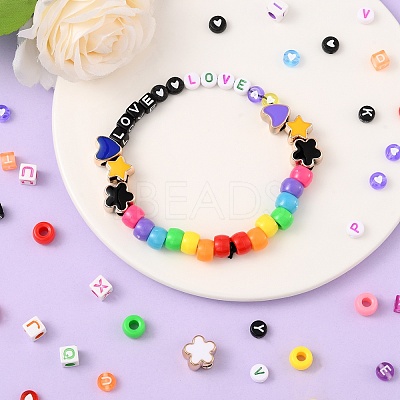 588Pcs 13 Styles Geometric & Star & Heart & Flower Acrylic Beads DIY-FS0002-04-1