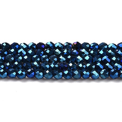 Electroplate Glass Beads Strands GLAA-H021-01A-FP03-1