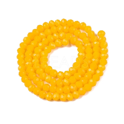 Opaque Solid Color Imitation Jade Glass Beads Strands LS-EGLA-A044-P4mm-D29-1