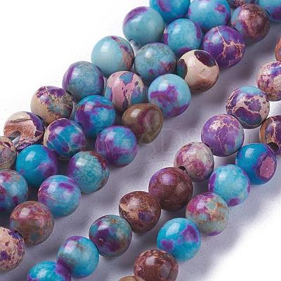 Natural Imperial Jasper Beads Strands G-I122-4mm-15-1