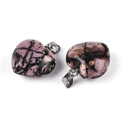 Natural Rhodonite Pendants G-T143-49F-1