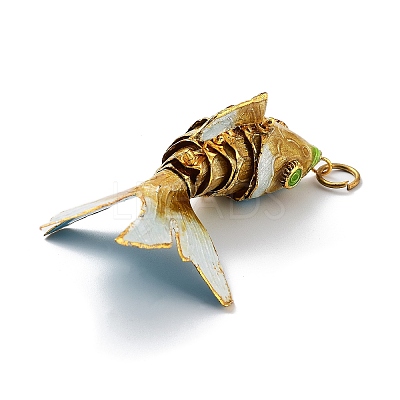 Brass Cloisonne Pendants KK-P251-A03-G-1