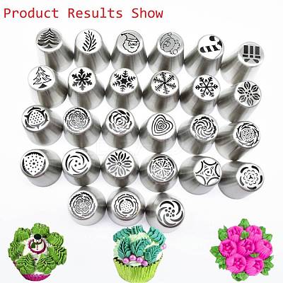 Non-Tarnish Leaf Stainless Steel Russian Piping Tips DIY-D036-27P-1
