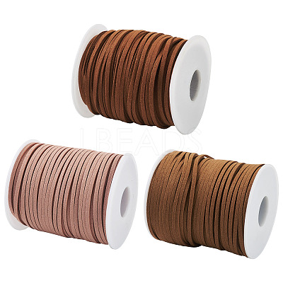 3 Rolls 3 Styles Faux Suede Cord LW-TA0001-06-1