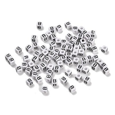 Opaque Acrylic Beads OACR-S076-01B-1
