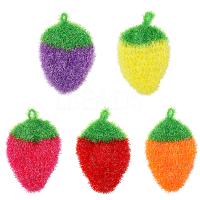 10Pcs 5 Colors Polyester Cleaning Cloths AJEW-GF0011-61-1