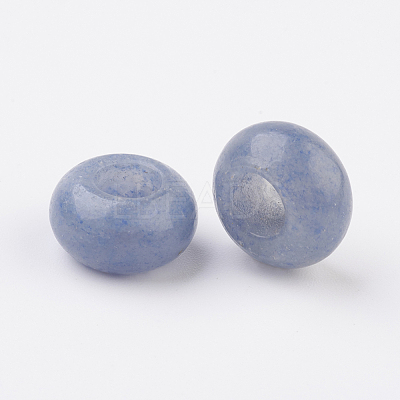 Dyed & Heated Natural Blue Aventurine European Beads G-G740-14x8mm-18-1