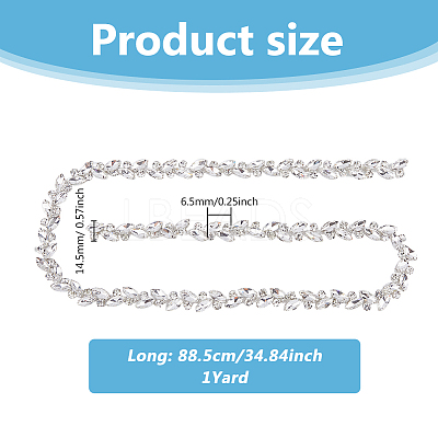 Glass Rhinestone Handmade Beaded Chains FIND-WH0161-66A-1