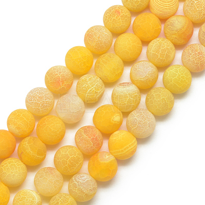 Natural Weathered Agate Bead Strands G-S237-8mm-02-1