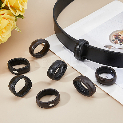 24Pcs 2 Colors PU Imitation Leather Loop Keepers DIY-FH0011-03-1