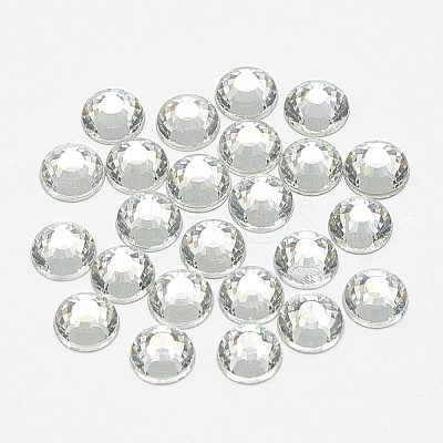 Flat Back Glass Rhinestone Cabochons RGLA-T090-SS12-01-1