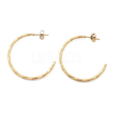 304 Stainless Steel C-Shaped Stud Earrings EJEW-R017-02G-01-1