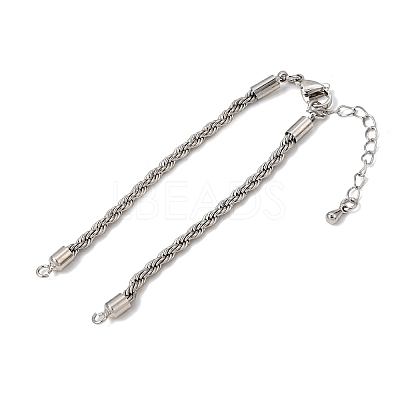 Adjustable Braided Brass Rope Chain Bracelet Making for DIY Connector Findings KK-CBA5ABD-01P-1
