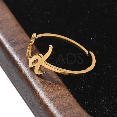 304 Stainless Steel Cuff Rings for Women RJEW-D285-01G-D-1