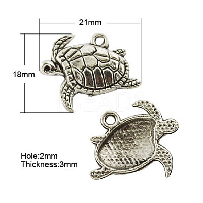 Tibetan Style Alloy Pendants TIBEP-22627-AS-NR-1
