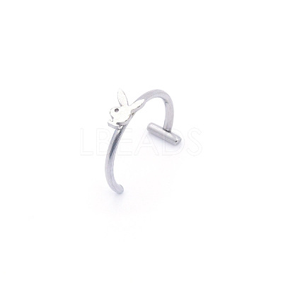 Anti-Tarnish 304 Stainless Steel 20 Gauge Fake Lip Rings Piercing Jewelry WGC994D-11-1