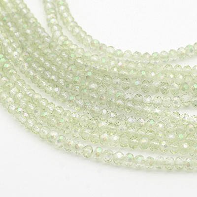 Electroplate Glass Beads Strands EGLA-D020-3x2mm-26-1