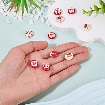 Christmas Opaque Acrylic Beads SACR-TAC0015-01M-1