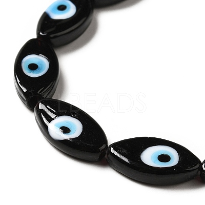 Handmade Evil Eye Lampwork Beads Strands LAMP-G154-06C-1