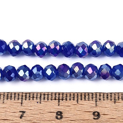Baking Electroplate Glass Beads Strands DGLA-A039-J4mm-B25-1