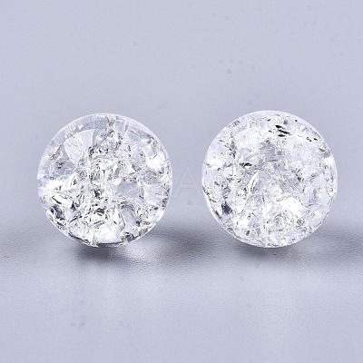Transparent Crackle Acrylic Round Beads Strands CCG-R002-12mm-01-1