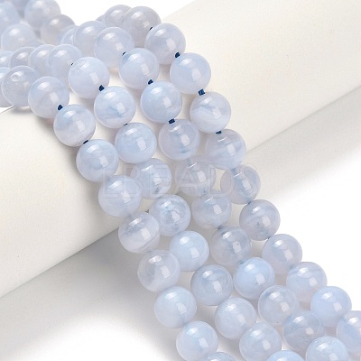 Natural Blue Lace Agate Beads Strands G-L634-B02-6mm-1