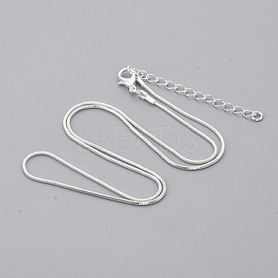 Brass Square Snake Chain Necklace Making X-MAK-T006-10A-S-1
