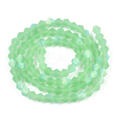 Imitate Austrian Crystal Bicone Frosted Glass Beads Strands LS-GLAA-F029-TM2mm-A24-1