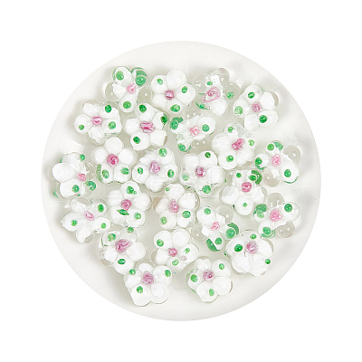 40Pcs Handmade Lampwork Beads LAMP-PA0001-11A-1