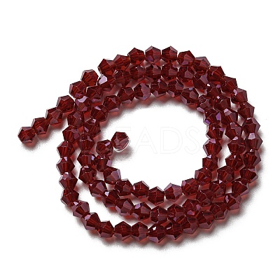 Transparent Electroplate Glass Beads Strands GLAA-F029-2mm-C27-1