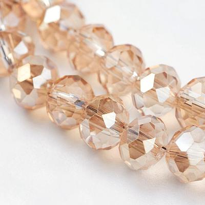 Electroplate Glass Beads Strands EGLA-D020-6x4mm-71-1