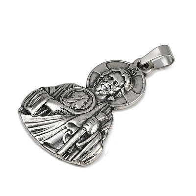 304 Stainless Steel Pendants STAS-C131-02C-AS-1