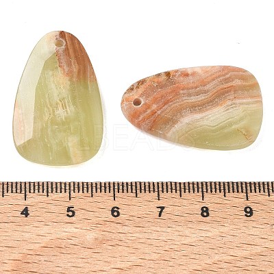 Natural Green Banded Calcite(Afghan Jade) Pendants GG-CBA6BAC-H08-1