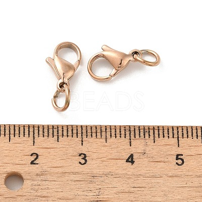 PVD Vacuum Plating 304 Stainless Steel Lobster Claw Clasps STAS-K155-A-11RG-1