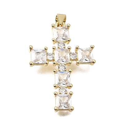Brass Pave Cubic Zirconia Pendants CU-CBAE7DF-11G-C02-1